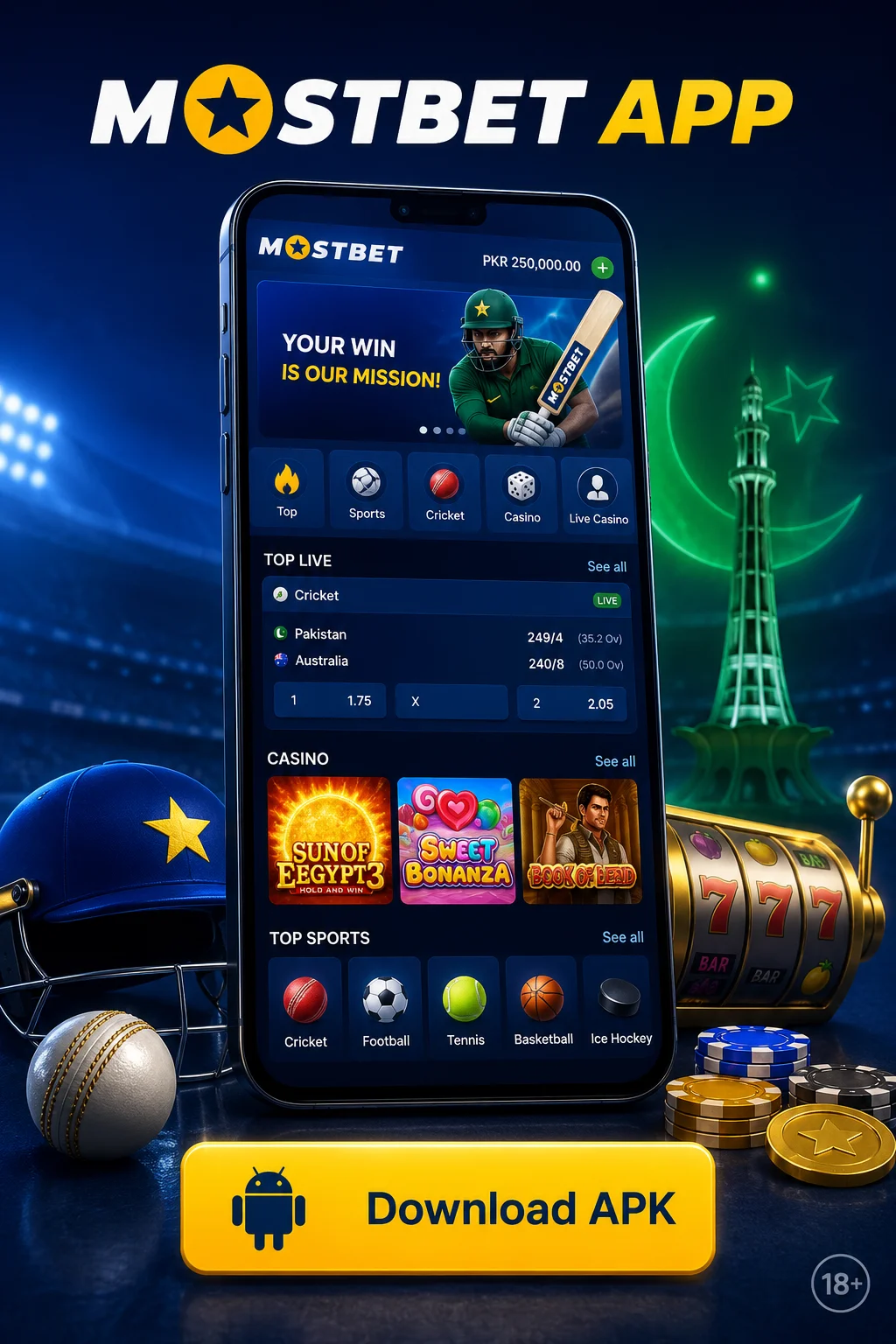 Download the Mostbet APK app for Android