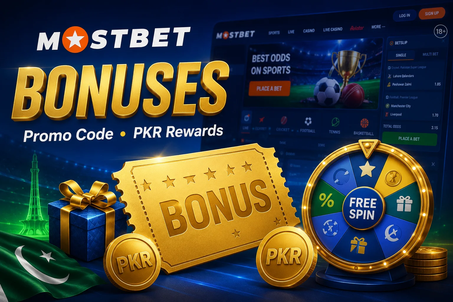 Mostbet bonuses: promo code and PKR rewards
