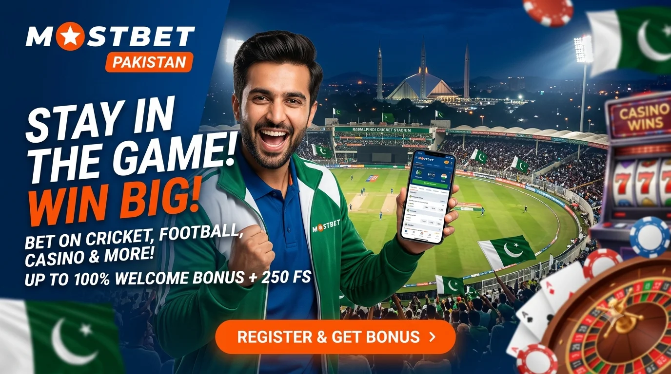 Cricket action and the Mostbet welcome bonus for Pakistani players