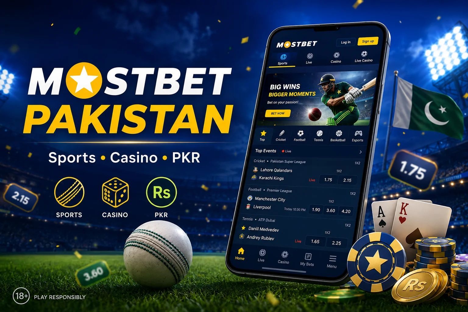 Mostbet Pakistan app — sports betting, casino and games in PKR