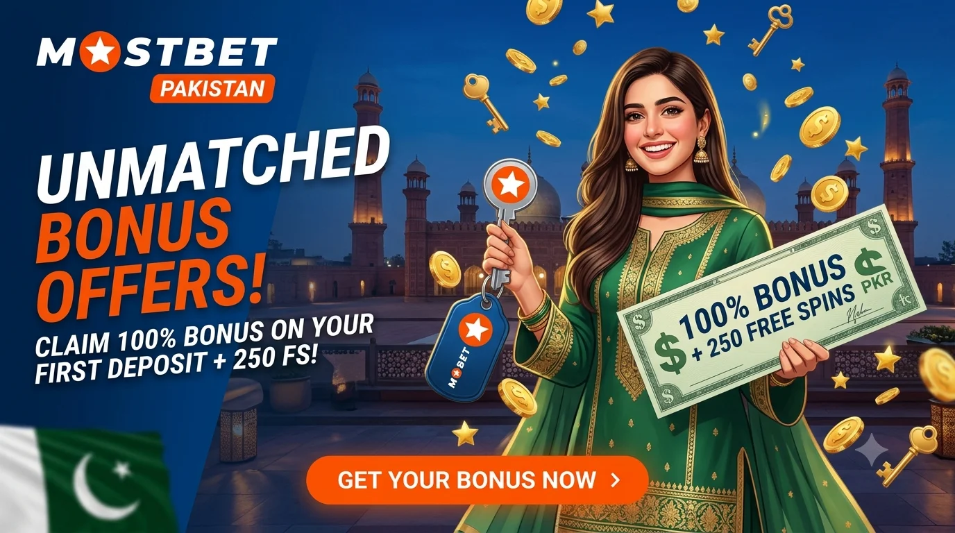Mostbet Pakistan welcome bonus on your first deposit